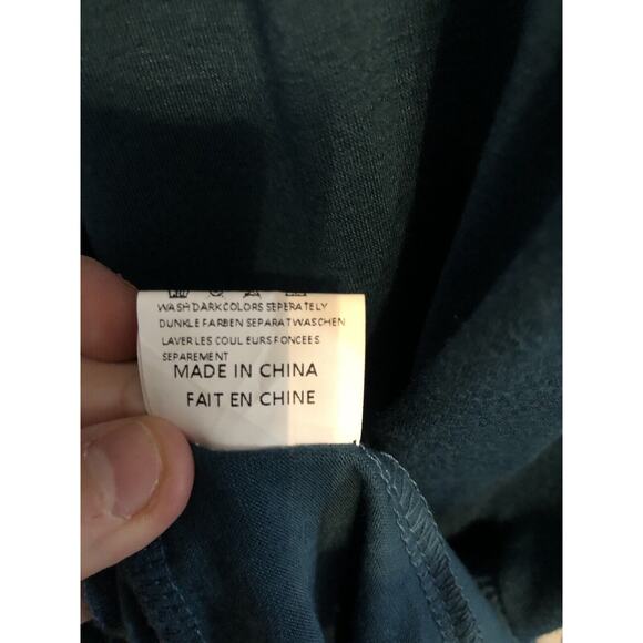 Halife Womens Dress XL Dark Teal Tiered Faux Button Long Sleeve Lightweight Flaw - Picture 8 of 9